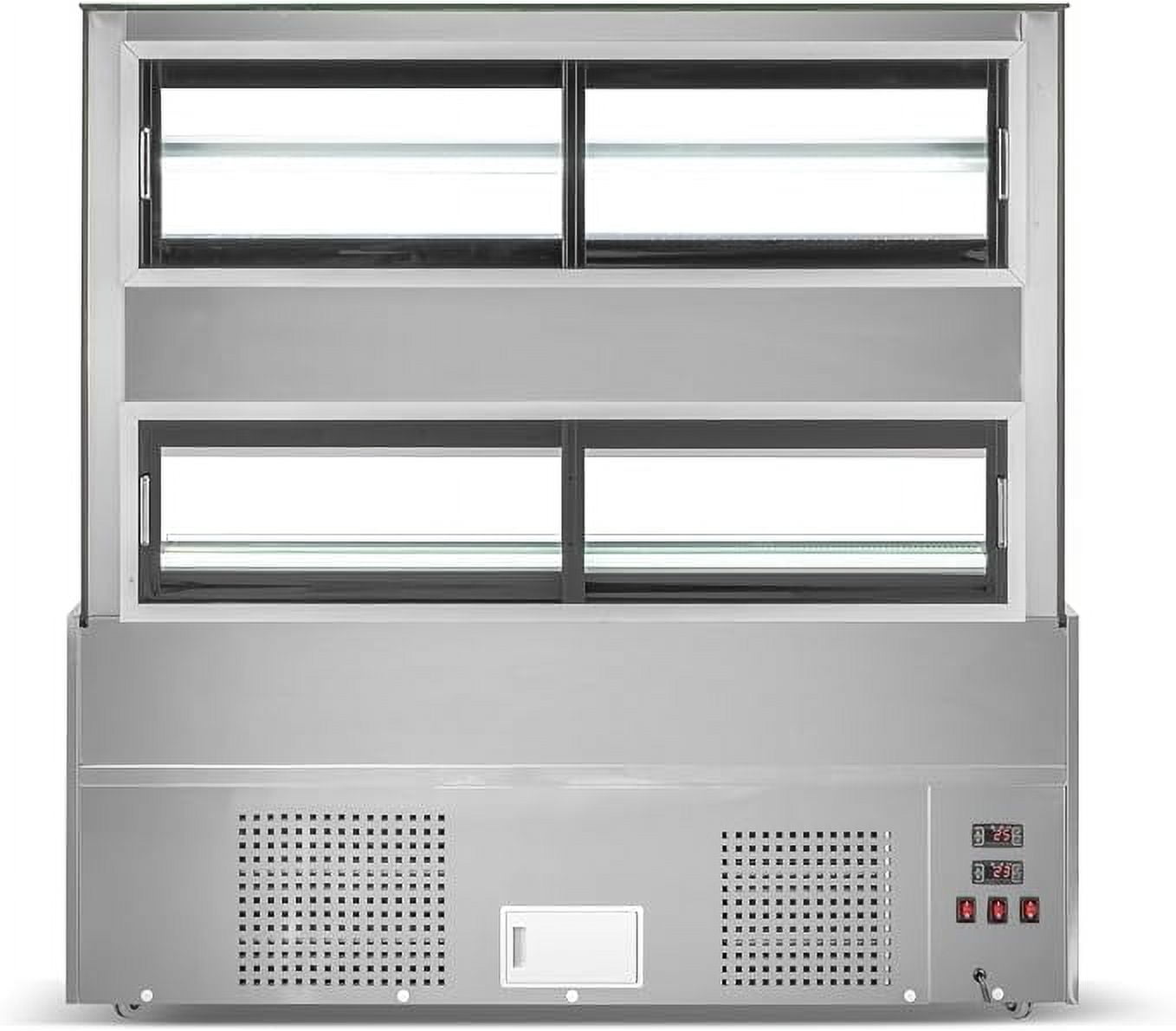 71 in. Commercial Refrigerator, Open Air Sandwich Refrigerated Merchandiser NSF ETL Grab and Go Display 23 Cu.Ft.