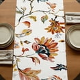 thumbnail image 5 of Table Runners 70 Inches Long Dress Scarves, Spring Floral Farmhouse Coffee/Dining/Kitchen Table Decor, Holiday Table Runner, Summer Botanical Flowers Vintage Birds 13x70 Inch, 5 of 9