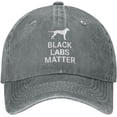 thumbnail image 2 of Black Labs Matter Hat Casual Cowboy Baseball Hats Black Sunhat Trucker Cap for Men Women, 2 of 8