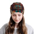 thumbnail image 2 of Xecao Pond Meditating Tiger Print Beanie Knitted Hat for Men Women, Winter Fashion Knit Cuffed Caps Unisex, 2 of 7