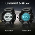 thumbnail image 4 of Men's Wristwatch, SKMEI Waterproof Stopwatch Alarm LED Back Light Sports Watch, PU Strap, 4 of 6