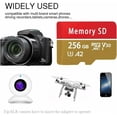 thumbnail image 2 of Tarjeta SD, Tarjeta Micro SD de 256 GB Tarjeta de Memoria Ultra-HD de Alta Velocidad Tarjeta SD Tarjeta SD de Gran Capacidad de 256 GB para Drone, Dash Cam, Cámara Deportiva, Cámara de Vigilancia,, 2 of 5