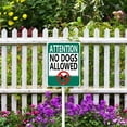 thumbnail image 4 of Soliyoahee Attention No Dogs Allowed Yard Sign with Stake 7x8.8inch Rustproof Aluminum Lawn Decorations Sign for Outdoor Road Street Garden Decor, 4 of 5