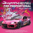 thumbnail image 6 of Desktop Drift RC Car for Adults, 1/43 Scale 2.4G Full Proportional Remote Control Vehicle with Gyro & 8 Light Modes, Waking Lion Racing Sport Cars, Pink, 6 of 7