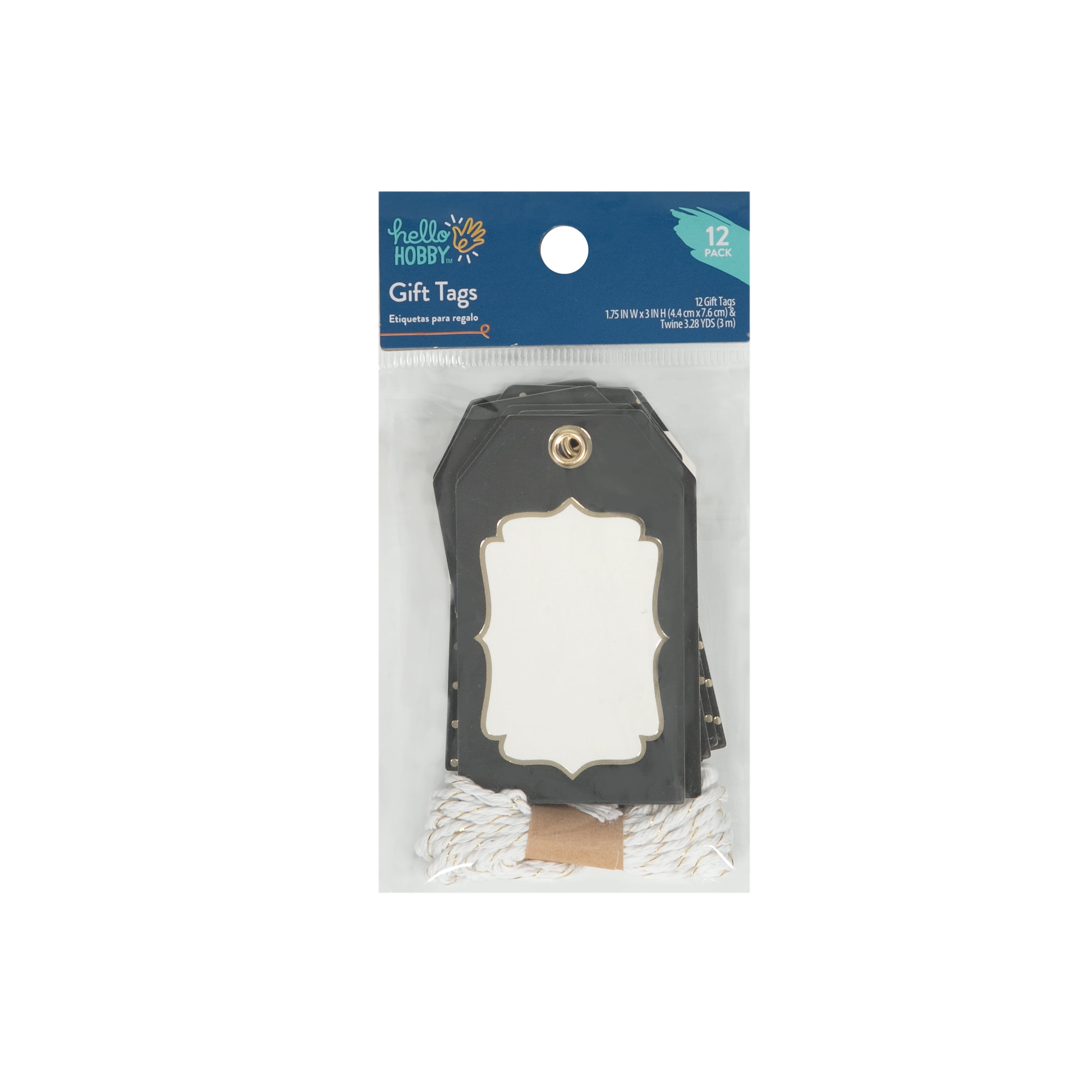 Hello Hobby Multi-color Paper Gift Tags, 3' x 1.75 x 0.0625 (13 Count)