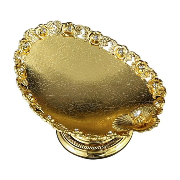 WeiLaiKeQi Coffee Tea Tray Serving Dish Serving Tray for Dresser Countertop Dining Room Oval