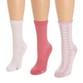 thumbnail image 4 of MUK LUKS Women's 3 Pack Dream Step Crew Socks, 4 of 5