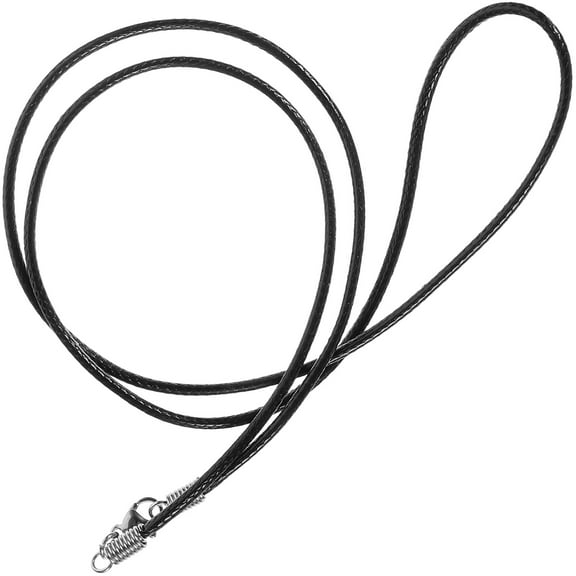 HAMPPLIES 1Pcs Braided Cord for Jewelry Making Black Necklace Cord for Pendant with Adjustable Length 23.6in