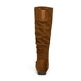 thumbnail image 3 of Dream Pairs Womens Wide Calf Faux Fur Slouchy Low Heel Side Zip Knee High Boots Blvd-W Wide/Calf/Tan Size 7, 3 of 5