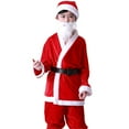 thumbnail image 4 of DHFJKG Kids Christmas Santa Claus Outfits Velvet Elegant Party Performence Top Bottoms Outfit For Boys Girls Holiday Comfort Sets, 4 of 6