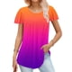 thumbnail image 2 of Blusas de Algodón para las Mujeres Impresas 3/4 Mangas Cuello Redondo Casual, Camisetas Casuales de Mujer para el Hogar Y Diario, 2 of 5