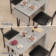 thumbnail image 5 of 2024 New 3-Piece 36in Wooden Counter Height Dining Table Set for Kitchen, Bar Table and Chairs Tall Kitchen Breakfast Nook with 2 Barstools, Storage Shelves, Space-Saving, 5 of 8
