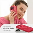 thumbnail image 6 of Magnetic for iPhone 13 Pro Max Case, [Compatible with MagSafe] [Full Camera Protection] Shockproof Protective Slim Translucent Matte Phone Case for iPhone 13 Pro Max 6.7'', Red, 6 of 13