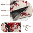 thumbnail image 6 of Round Rug 7Ft Washable Non-Slip, Red Flowers Circle Area Rugs for Living Room Bedroom, Chinese Plum Blossoms Traditional Ink Painting Indoor Floor Mats Carpet Runner for Home Decor Aesthetic, 6 of 8