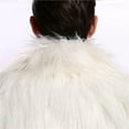 thumbnail image 6 of Christmas Clearance! ZVNAΖH Men's Faux Fur Jacket Fuzzy Fleece Open Front Cardigan Shawl Collar Faux Fur Jacket Winter Warm Fluffy Coat, 6 of 6