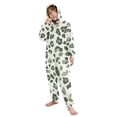 thumbnail image 5 of Leopard Print Pattern One Piece Pajamas Soft Jumpsuit Cozy Sleep and Play Romper Zipper and Pockets 13-14Y, 5 of 8
