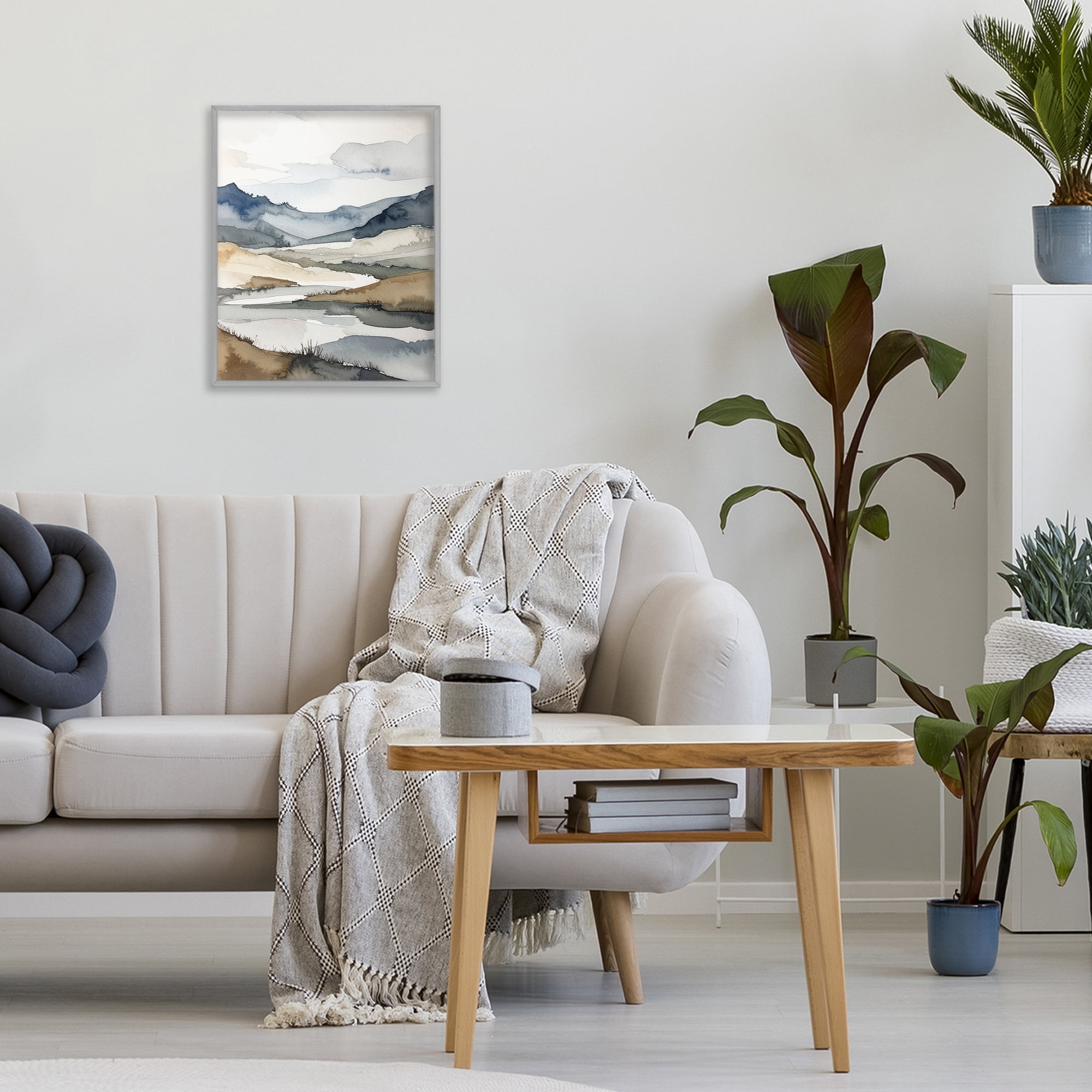 Stupell Industries Flow Of Water River Gray Framed Giclee Art, design by Alonza Saunders