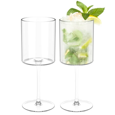 

Adifare 2Pcs Wine Glasses 15oz Square Wine Glasses Crystal Clear Wine Glasses Hand Blown Wine Glasses for Home Bar Wedding Parties