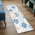 thumbnail image 4 of Coastal Coral Area&nbsp;Rug 2x6ft Hand Painted Style Ocean Plant Marine Life Non-Slip&nbsp;Washable Square&nbsp;Rugs Soft Felt Indoor Floor Mat for Bedroom Kitchen Living Room Bathroom, 4 of 9