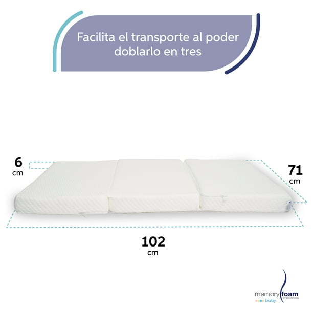 Colchon de Viaje Plegable Memory Foam COLCHON CUNA DE VIAJE PLEGABLE Walmart en linea