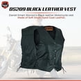 thumbnail image 2 of Daniel Smart Women Leather Vest – Black laced up Sides Detailed Leather Vest with Multifunctional Pockets, 2 of 4