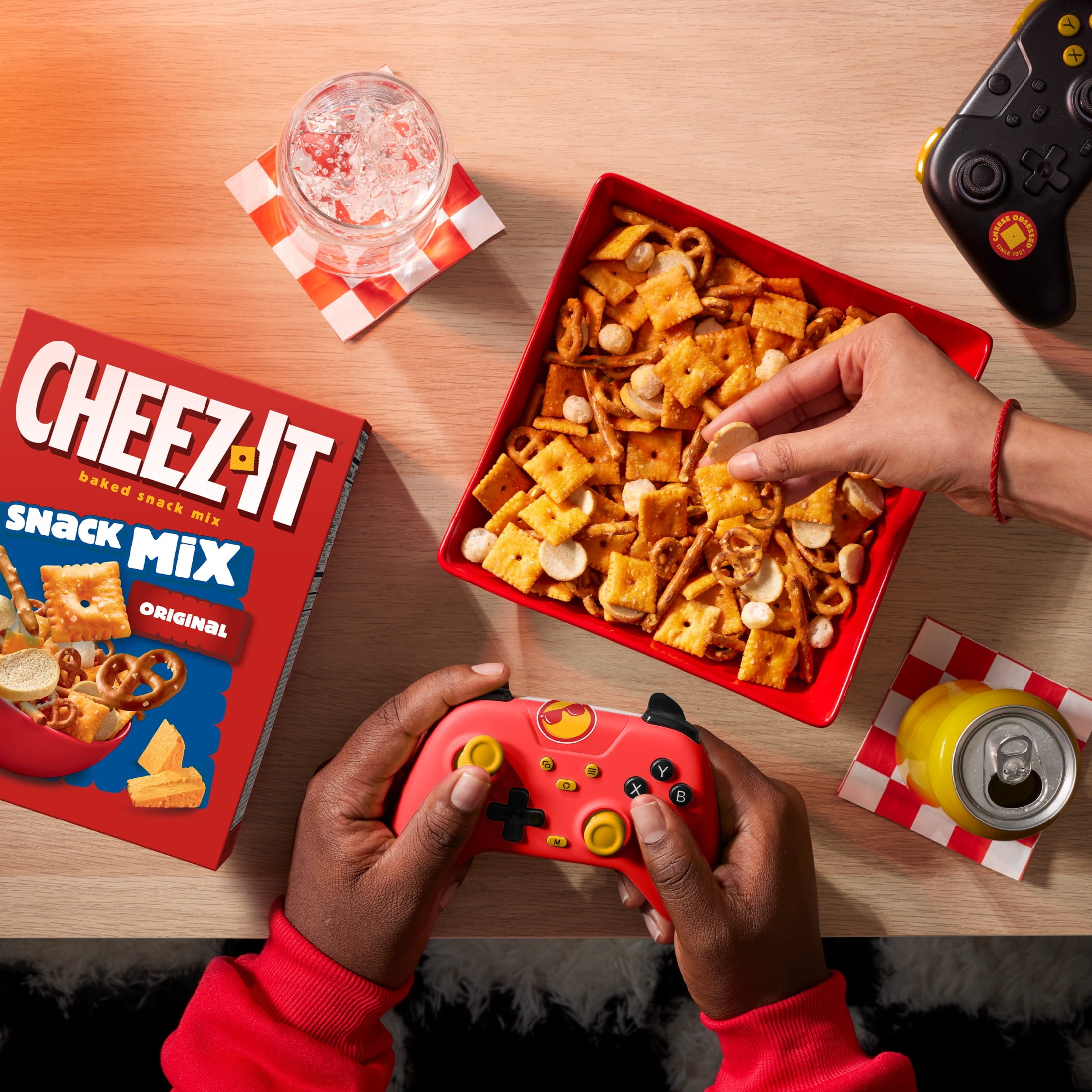 (12 pack) Cheez-It Original Snack Mix, Lunch Snacks, 17.8 oz