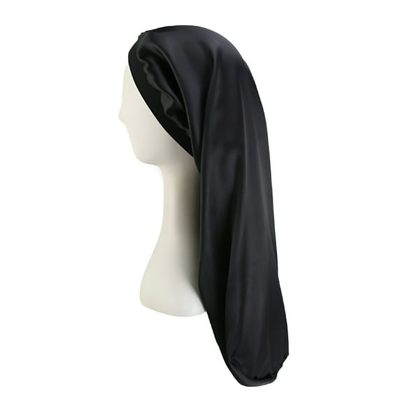 TELOLY Silk Long Bonnet with Soft Elastic Band Satin Sleep Cap for Long Hair
