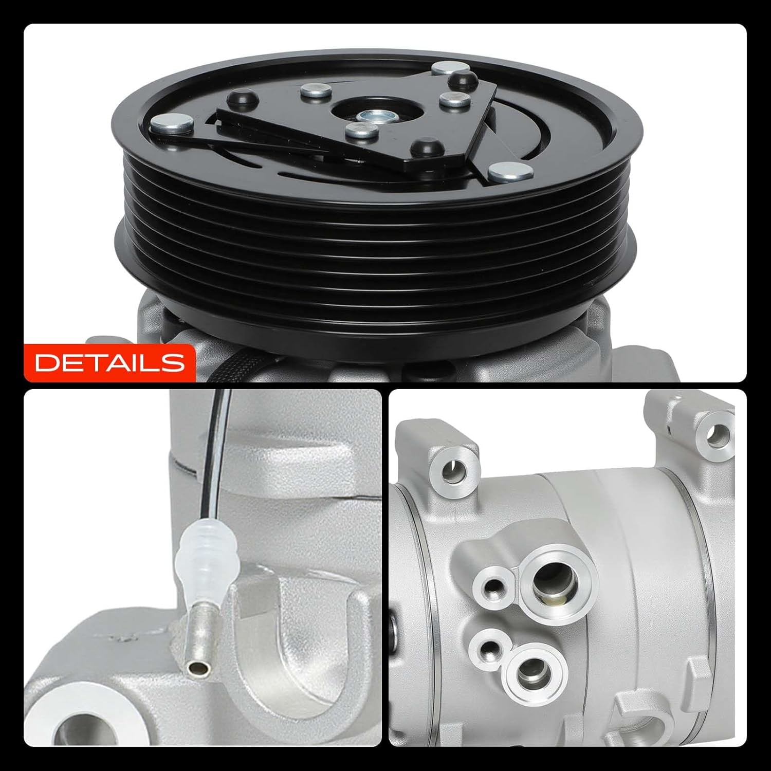 A-Premium A/C AC Compressor with Clutch Compatible with Toyota Tacoma 2005-2015, Replace# 68677, 88320-04060