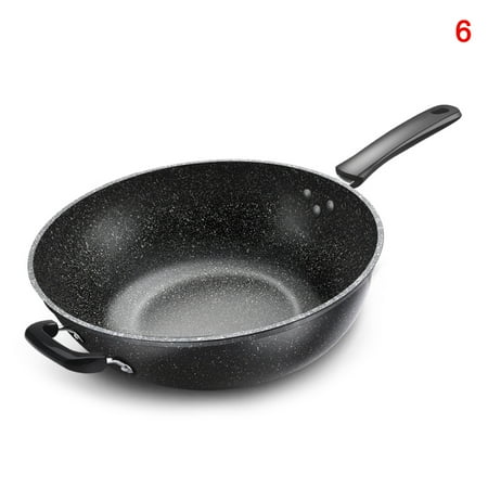 

Frying Pan with Lid Non-Stick Granite Small Frying Pan Wok Multifunctional Easy to Clean for Kitchen