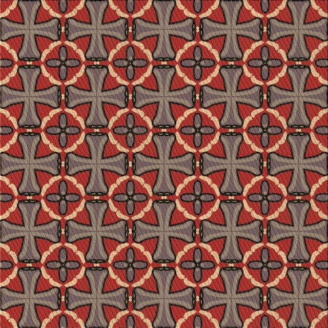 Ahgly Company Machine Washable Indoor Square Transitional Dark Almond Brown Area Rugs, 6' Square