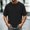 Black, variant on Men's Short Sleeve T-Shirt Solid Color Diamond Texture Crew Neck Breathable Top Polyester Spandex Lightweight for Casual Daily Outdoor Wear Mens Fashion