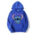 thumbnail image 2 of Disney-Sudadera con capucha para hombre y mujer, suéter de gran tamaño con dibujos animados de Stitch, ropa informal a la moda para parejas, Tops de primavera y otoño, 2024, 2 of 4