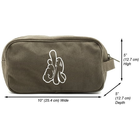 Mickey Mouse La Hands Design Dual Two Compartment Travel Toiletry Dopp Kit Bag