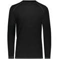 thumbnail image 2 of Augusta Sportswear B25834503 Youth Super Soft-Spun Polyester Long Sleeve T-Shirt, Black - Small, 2 of 5