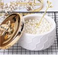 thumbnail image 4 of EHJRE Honeycomb Bees Lid Ceramics Jewelry Boxes Candy Necklace Earring Showcase, 4 of 9