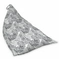 thumbnail image 2 of Tropical Lounger Chair Bag, Exotic Jungle Palm Leaves Print in Greyscale Shades Floral Details, High Capacity Storage with Handle Container, Lounger Size, Dimgray Pale Taupe White, by Ambesonne, 2 of 5