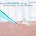 thumbnail image 5 of Pinzas para pelos encarnados de 6 piezas, pinzas puntiagudas para eliminar puntos negros, pinzas de precisión de acero inoxidable para cejas y pinzas brillantes, 5 of 5