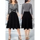 thumbnail image 2 of Vestido VFSHOW negro negro negro con cremallera frontal teñido en hilo de tweed con cremallera en la parte delantera, 2 of 7