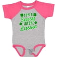 thumbnail image 3 of Inktastic Super Sassy Irish Lassy with Green 4 Leaf Clovers Boys or Girls Baby Bodysuit, 3 of 5