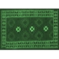 thumbnail image 1 of Ahgly Company Indoor Rectangle Oriental Emerald Green Traditional Area Rugs, 7' x 10', 1 of 4