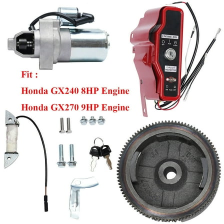 Electric Start Kit Starter Motor Ignition Switch for Honda Gx240 Gx270 8hp 9hp