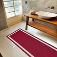 thumbnail image 5 of Playa Rug Machine Washable Area Rug With Non Slip Backing - Stain Resistant - Eco Friendly - Family and Pet Friendly - Everest Geometric Modern Bordered Burgundy&Creme Design 2'2''x6', 5 of 8