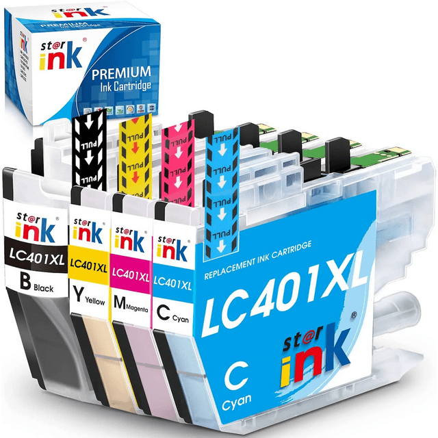Cartouches d'Encre Compatibles Brother LC401TG, LC401, Paquet Économique
