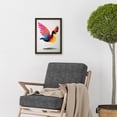 thumbnail image 2 of Flying Dove Minimalist Painting With Vibrant Colours Pink Yellow Blue Artwork Framed Wall Art Print A4, 2 of 4