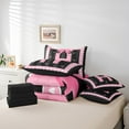 thumbnail image 5 of Manfei Personalized Gifts Bedding Sets Twin Size,Latter H Comforter Sets with Sheets,Pink Kawaii Bow Bed in a Bag Twin Size,Lightweight Room Decoration Reversible,7-Piece, 5 of 7