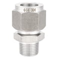 thumbnail image 3 of 1pcs ZG3/8 Raccord à Compression en Acier Inoxydable Joint de Virole Droite pour AirZG3/8-14 d'Huile, 3 of 8