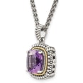 thumbnail image 5 of Shey Couture QTC1261 Sterling Silver with 14K Gold Amethyst Necklace, 5 of 5