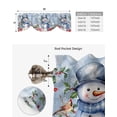 thumbnail image 5 of Christmas Poinsettia Snowman Window Curtain for Living Room Christmas Kitchen Cabinet Tie-up Valance Curtain Rod Pocket, 5 of 6