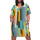 thumbnail image 1 of Vestido de novia elegante con bolsillos sueltos y palitos de helado en azul con bloques de colores retro., 1 of 6