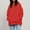 Red, variant on Dasayo Dressy Hoodies for Women Beige Plus Size Long Sleeve Casual Solid Pocket Hoodies Ladies Blouses L